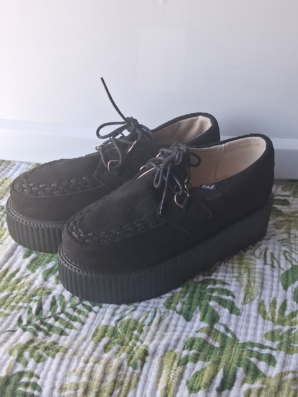 Black Platform Creeper Shoes - Off Brand
